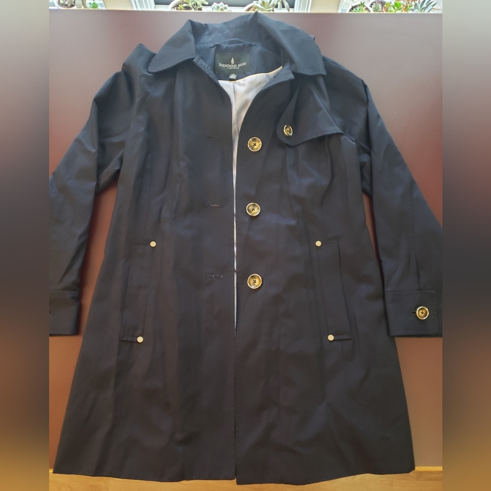 London Fog Women's Navy Trench Coat